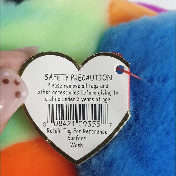 VTG Ty Beanie Buddies Fish LIPS 13" LG Plush 1999 Multicolor Collection Sea - Picture 9 of 10